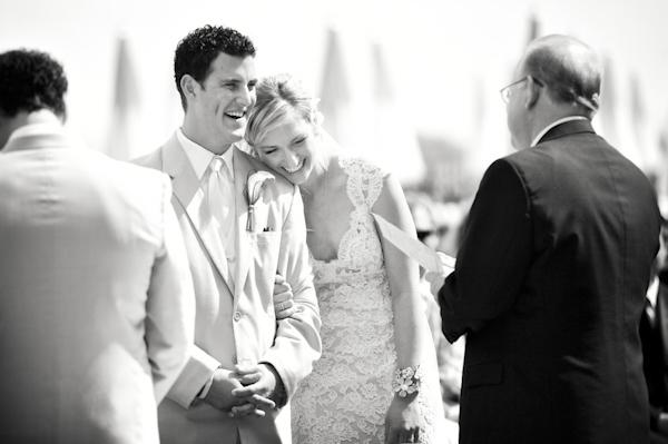 happy couple with officiant - wedding photo by top Atlanta-based wedding photographer Scott Hopkins Photography